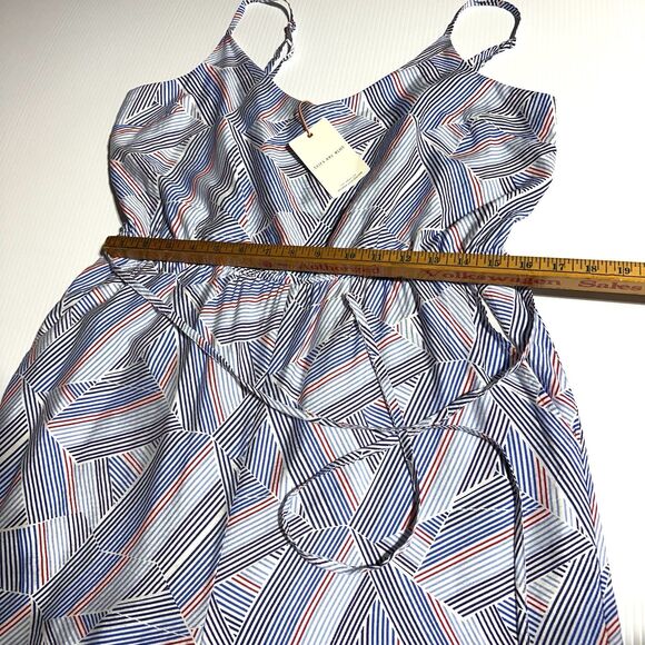 Skies Are Blue Jumpsuit Women’s L Large  Geometric Print Sleeveless Tie Belt NWT - Picture 12 of 14